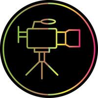 Camcorder Line Gradient Due Color Icon Design vector