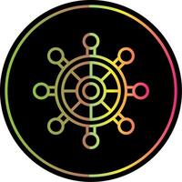 Boat Steering Line Gradient Due Color Icon Design vector