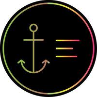 Anchor Line Gradient Due Color Icon Design vector