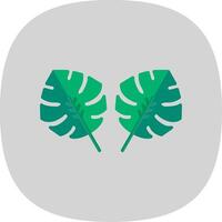 Philodendron Flat Curve Icon Design vector