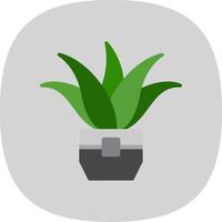 Aloe Vera Flat Curve Icon Design vector