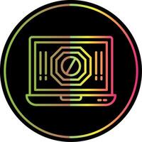 Ad Blocker Line Gradient Due Color Icon Design vector