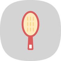 Hair Brush Flat Curve Icon Design vector