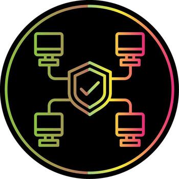 Network Line Gradient Due Color Icon Design vector