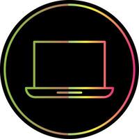 ordenador portátil línea degradado debido color icono diseño vector
