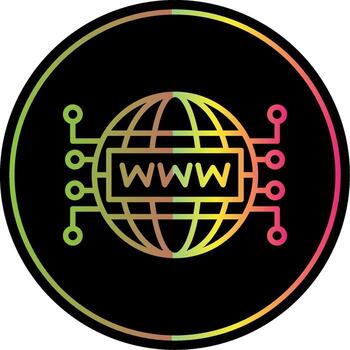 Internet Line Gradient Due Color Icon Design vector