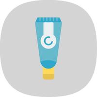 Moisturiser Flat Curve Icon Design vector