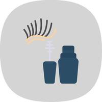 Eyelashes Flat Curve Icon Design vector