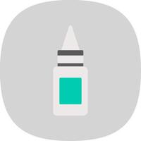 Bottle Flat Curve Icon Design vector