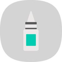 Bottle Flat Curve Icon Design vector