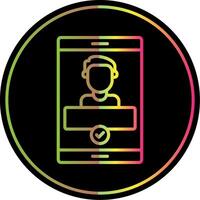 Authentication Line Gradient Due Color Icon Design vector