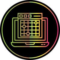 Heatmap Line Gradient Due Color Icon Design vector