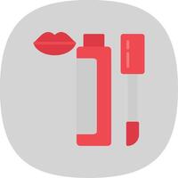 Lip Gloss Flat Curve Icon Design vector