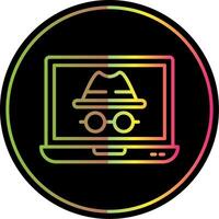 Incognito Line Gradient Due Color Icon Design vector