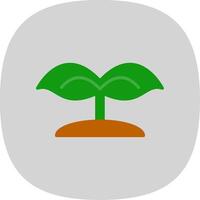Seed Flat Curve Icon Design vector
