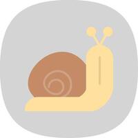 Snail Flat Curve Icon Design vector
