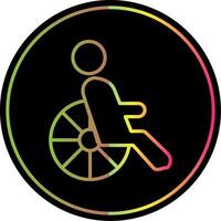 Disability Line Gradient Due Color Icon Design vector