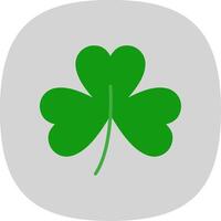 Clover Flat Curve Icon Design vector