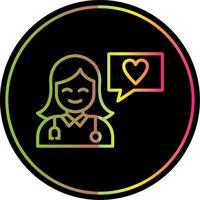Medical Help Line Gradient Due Color Icon Design vector