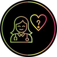 Ask a Doctor Line Gradient Due Color Icon Design vector