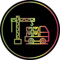 Loader Work Line Gradient Due Color Icon Design vector