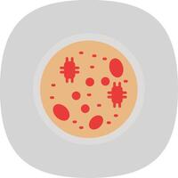 Petri Dish Flat Curve Icon Design vector