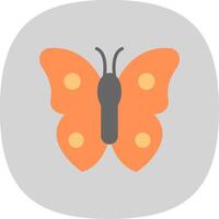 Butterfly Flat Curve Icon Design vector