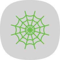 Spider Web Flat Curve Icon Design vector