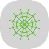 araña web plano curva icono diseño vector