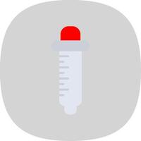 Pipette Flat Curve Icon Design vector