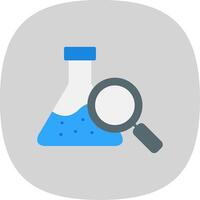 Chemical Analysis Flat Curve Icon Design vector