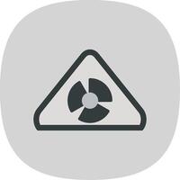 Radioactive Flat Curve Icon Design vector