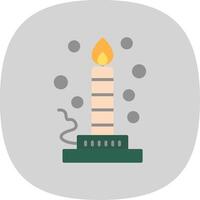 Bunsen Burner Flat Curve Icon Design vector