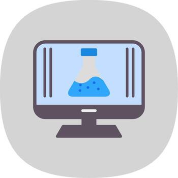 computadora plano curva icono diseño vector