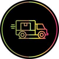 Delivery Truck Line Gradient Due Color Icon Design vector