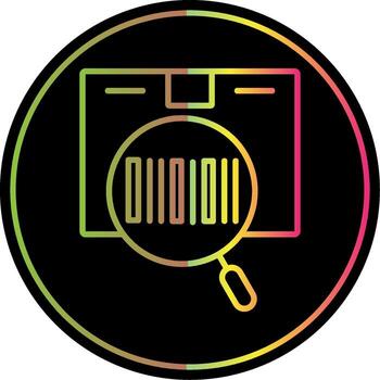 Post Tracking Line Gradient Due Color Icon Design vector