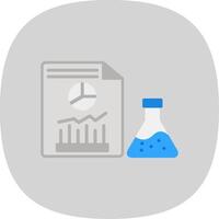 Chemical Analysis Flat Curve Icon Design vector