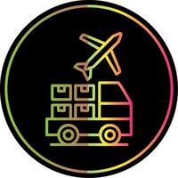 Logistic Service Provider Line Gradient Due Color Icon Design vector