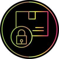 logística y seguridad línea degradado debido color icono diseño vector