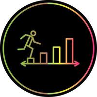 Commerce Career Line Gradient Due Color Icon Design vector