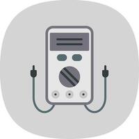 Multimeter Flat Curve Icon Design vector