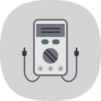 Multimeter Flat Curve Icon Design vector