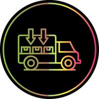 Courier And Outsourcing Line Gradient Due Color Icon Design vector