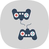 Player Versus Player Flat Curve Icon Design vector