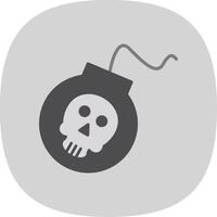 Bomb Flat Curve Icon Design vector