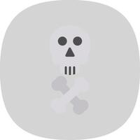 muerte plano curva icono diseño vector