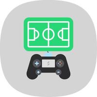 fútbol americano tono plano curva icono diseño vector