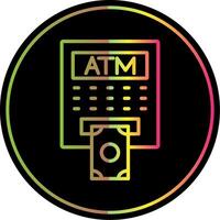 ATM Line Gradient Due Color Icon Design vector