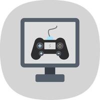 Gaming Flat Curve Icon Design vector