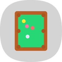 Pool Table Flat Curve Icon Design vector